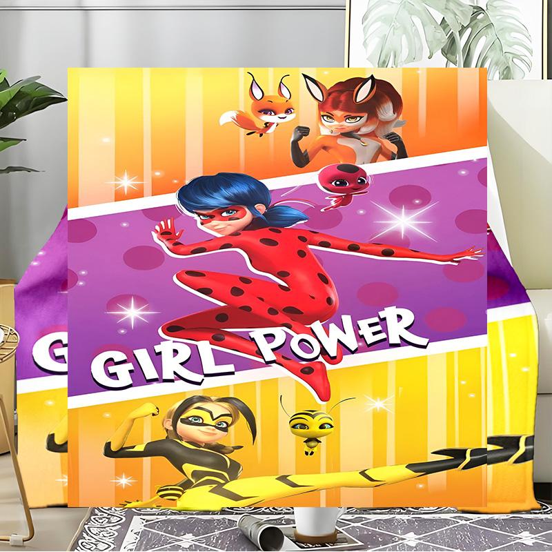 Miraculous Adventures Blanket Flannel Throw for Sofa, Indoor, Camping, Living Room, Office, Chair, And Bed Soft Birthday Gift