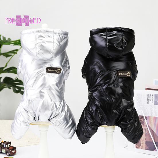 Hundezubehör, Haustier-Overalls, einfarbige Textur, Fleece-Kapuzenmantel für Hunde