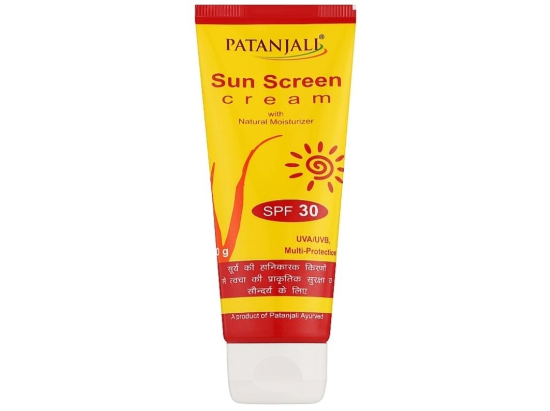 

Догляд за обличчям Сонцезахисний крем для обличчя Patanjali Sun Screen Cream SPF30
