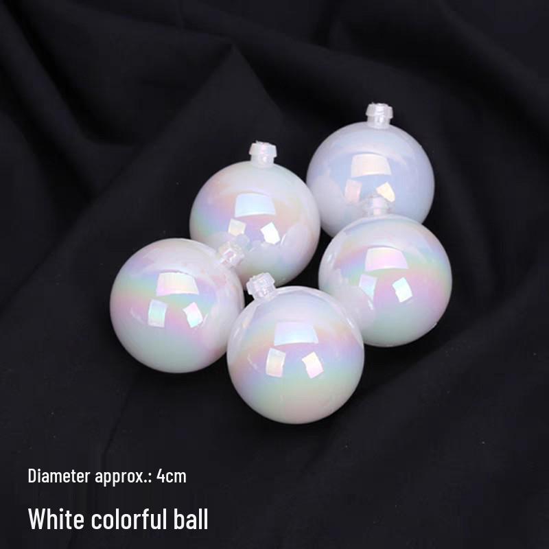 Creative Iridescent Transparent Cake Decoration - Aesthetic Milk White Party Ball for Birthday Desserts