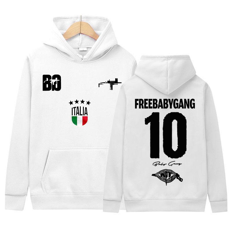 Rapper Baby Gang Tour Album Logo Grafik Hoodie Herren Damen Kleidung Popmusik Sweatshirt Y2K Mode Hochwertige Fleece-Hoodies