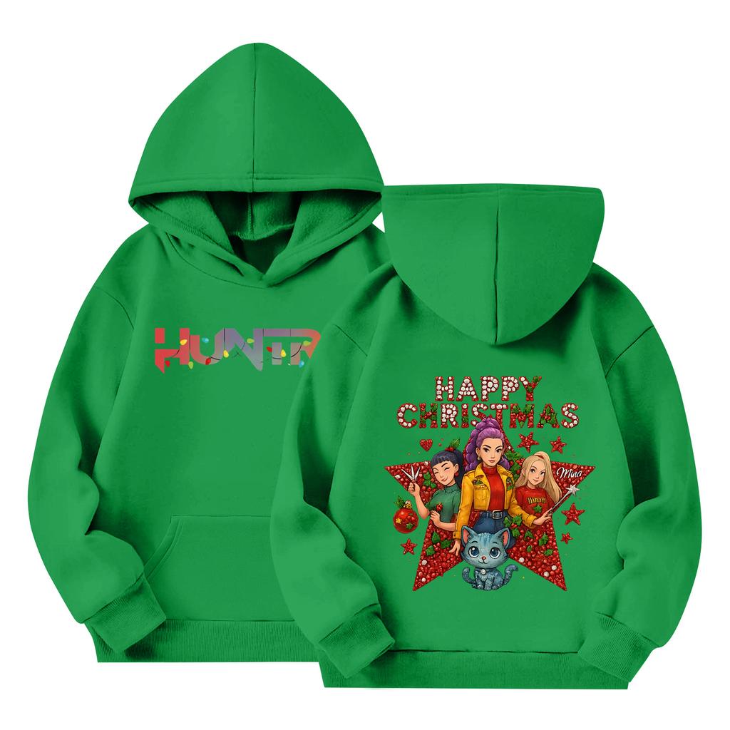 Children's Long-sleeved Loose Pullover Letter-printed Hooded Sweatshirt