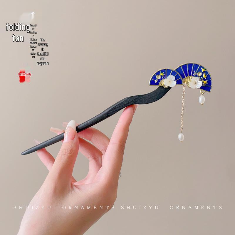 Ancient Chinese-Style Hanfu Hair Accessories: Elegant Updo Hairpins with Tassels for Women