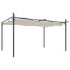 Pergola with Sliding Roof Cream 395 X 292 X 230 Cm