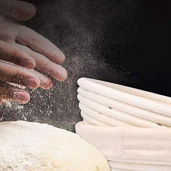 Set Da Pane In Silicone Da 6 Pezzi – Cesto Di Fermentazione Rotondo 24 Cm, Pennello, Raschietto, Tagliapasta E Miscelatore, Per Professionisti E Hobbisti