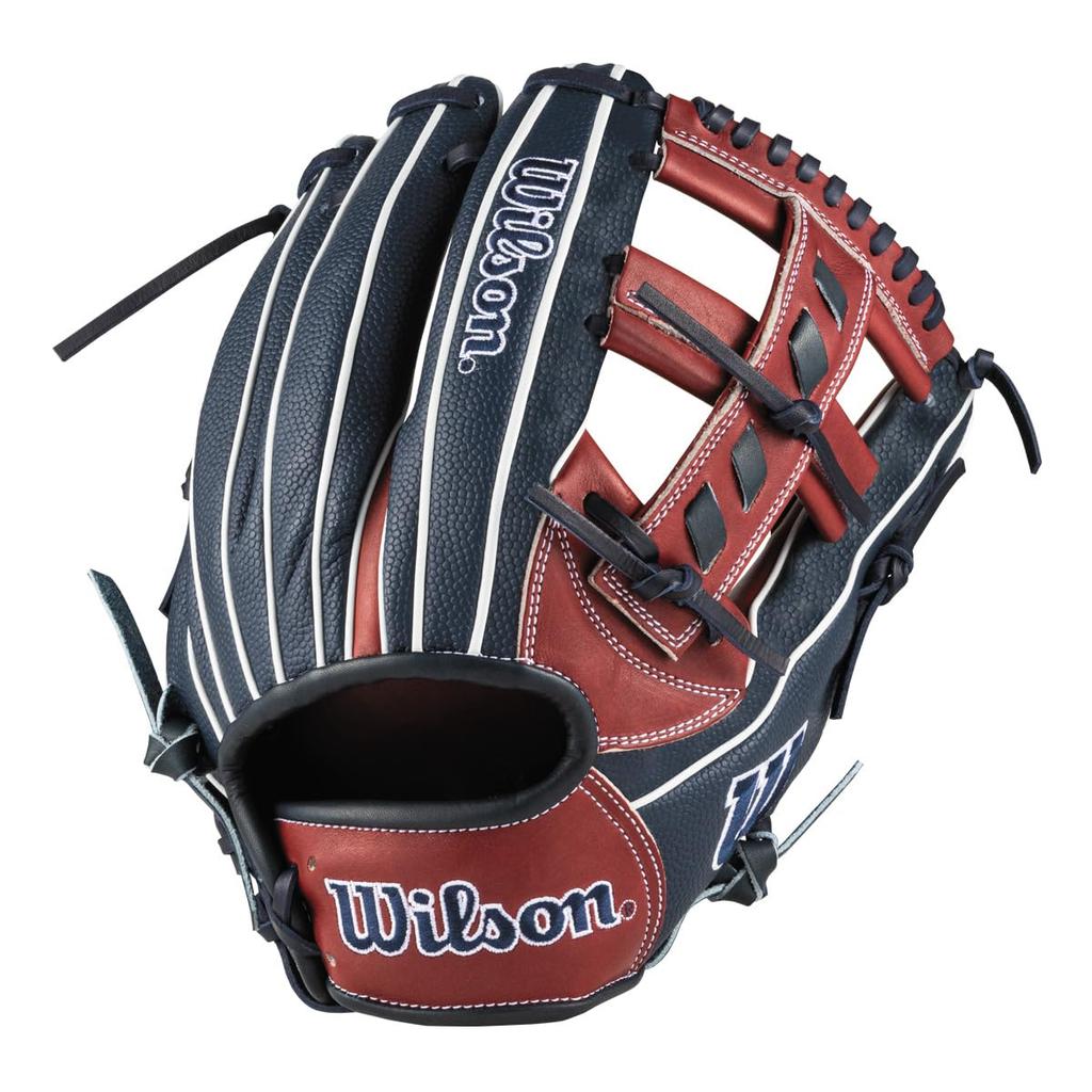Wilson Baseball Glove for Softball The Wannabe Hero DUAL Hero For Infielders 27 Type Pad Compatible with 2 Little WBW101539 SS (Glove) (Wannabe Dual)