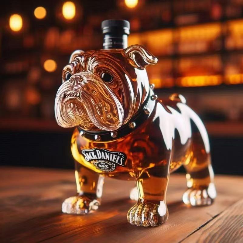 Funny French Bulldog Whiskey Bottle
