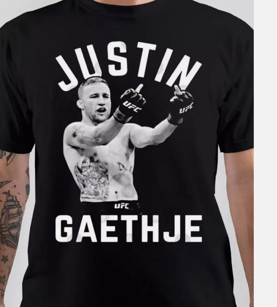 NEW Justin Gaethje T-shirt Black Unisex All sizes S-5XL Unisex T-Shirt XXXXL