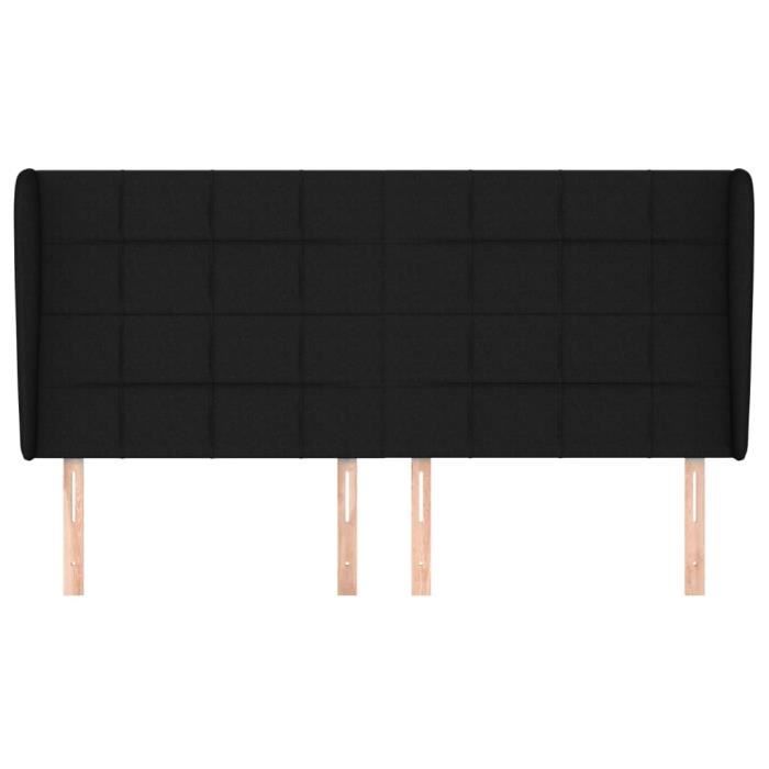 VidaXL Headboard with Ears Black 183x23x118-128 Cm Fabric3117972