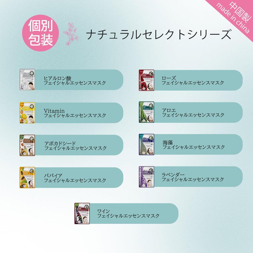 MITOMO SKINCARE Mitomo New Lucky Tsuyahada Glowing Bulk Moisturizing Replenishing Luxury Care Face Mask Bag Skin, 100-Piece Pack, Ingredients,