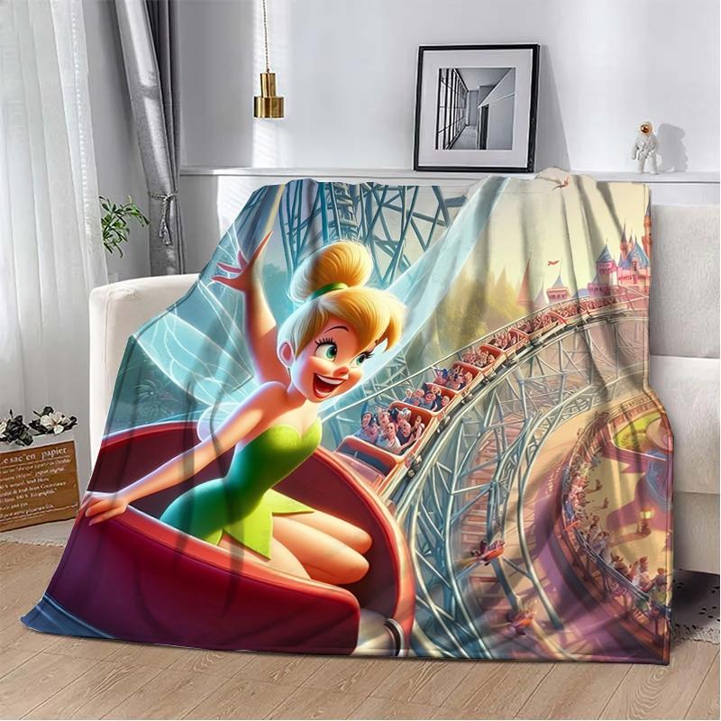 31 Style Disney Tinker Bell Printed Kids Blanket Soft and Warm Bedding for Bed Sofa Outdoor Travel Picnic Cover Blanket Gift Art