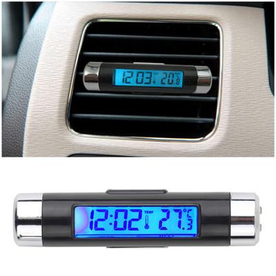 Car Air Vent Digital Backlight Outlet Clip-on Clock LCD Calendar Thermometer