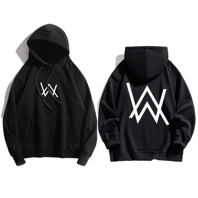Lässiger Vielseitiger Herren Bedruckter Hoodie Mode Kapuzenpullover Locker Bequeme Kapuzenpullover Sweatshirts Herren M schwarz