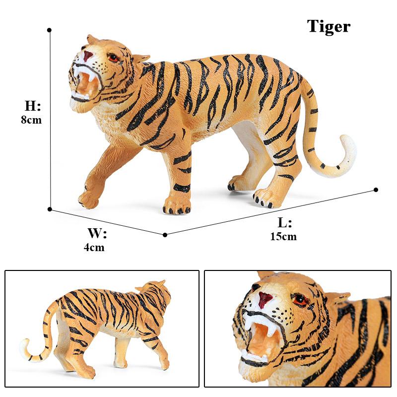 Oenux Zoo World Farm Animal Horse Cow Pig Sheep Goat Donkey Model Action Figures Lion Tiger PVC Educational Cute Kids Toy Gift
