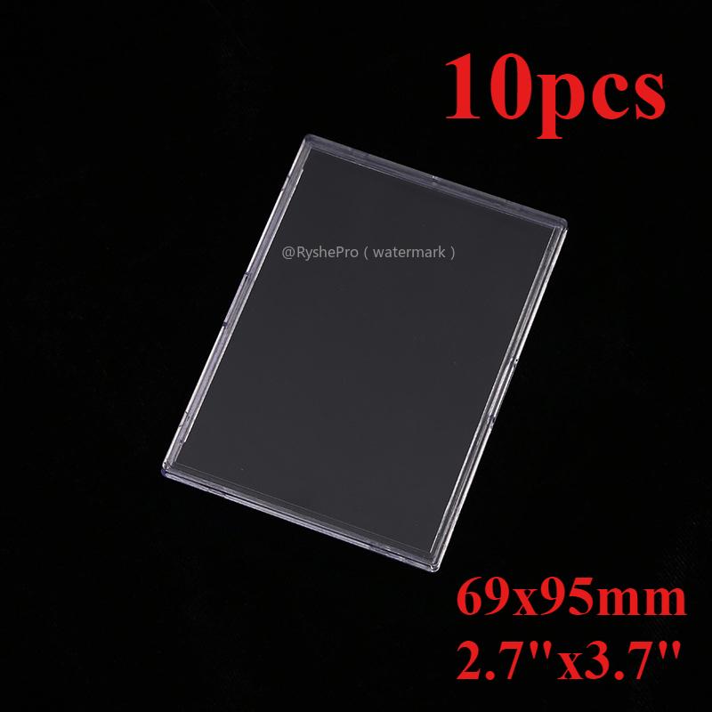 10pcs 69*95mm Card Sleeves Protector Hard Plastic Baseball Rigid Toploading Card Case for Collectible Trading Sports Cards