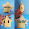 Cute Mushroom Mario Plush Star Hanging Pendant Yellow Cartoon Stuffed Toy