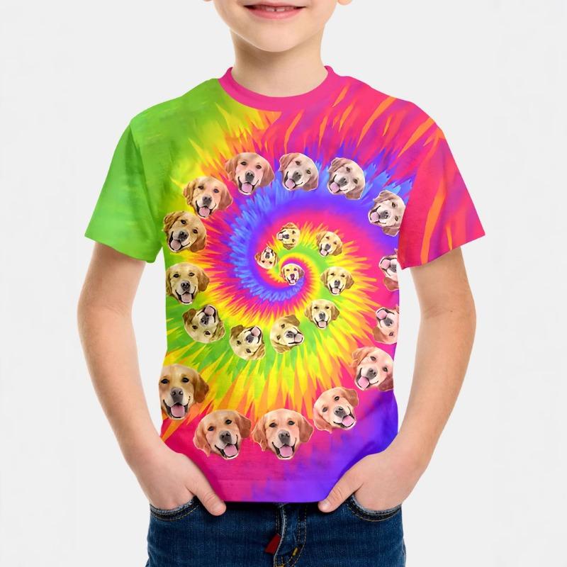 Sommer Jugend Kinderbekleidung T-Shirt Modisch Bequem 3D Muskel Linie Gedrucktes Kurzarmshirt