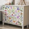 Blumentapete Selbstklebend Blatt Libelle Schmetterling Tapetenrolle Abnehmbar Wasserdicht Kontaktpapier für Schlafzimmerwand