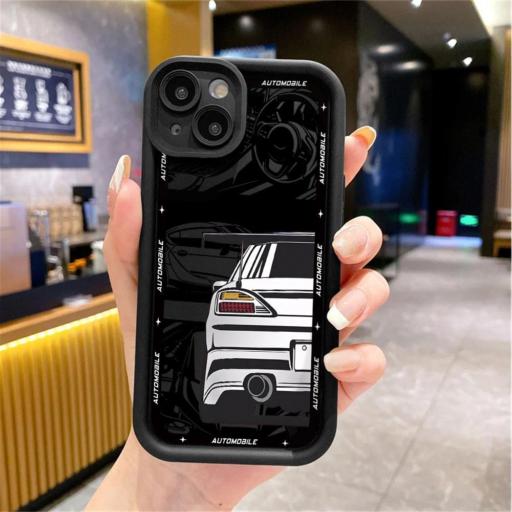 Cool Car Phone Case For iPhone 17 Air 16 e 15 14 13 12 11 Pro Max Plus Mini SE 2020 2022 Soft Back Cover
