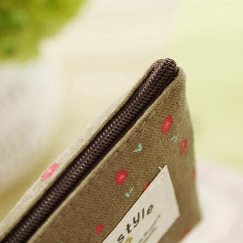 Practical Headset Holder Wallet Flower Printed Coin Purse Women's Fabric Purse Coin Bag with Convenient Fastening