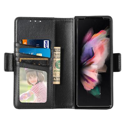 With Pen Holder Card Slot Wallet Leather Cover For Samsung Galaxy Z Fold 3 5G Case Shockproof Phone Cases Coque Fundas No Pen