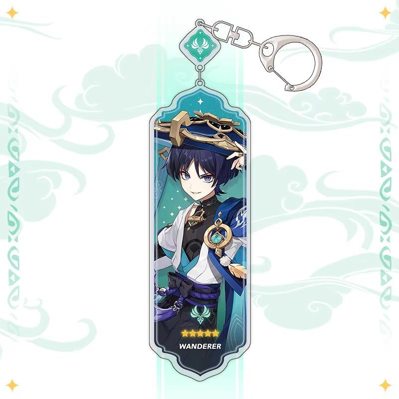 Portachiavi Anime Linnea Flins Durin Mualani Furina Arlecchino Accessori Portachiavi Genshin Impact Ciondolo Carino per Borsa Portachiavi Regalo