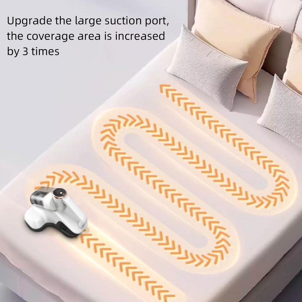 Aspirator de pat 10000Pa Aspirație puternică 253.7nm Curățare profundă Portabil Curățător de saltea cu recipient de praf de 400ml pentru perne cearșafuri canapea jucării de pluș