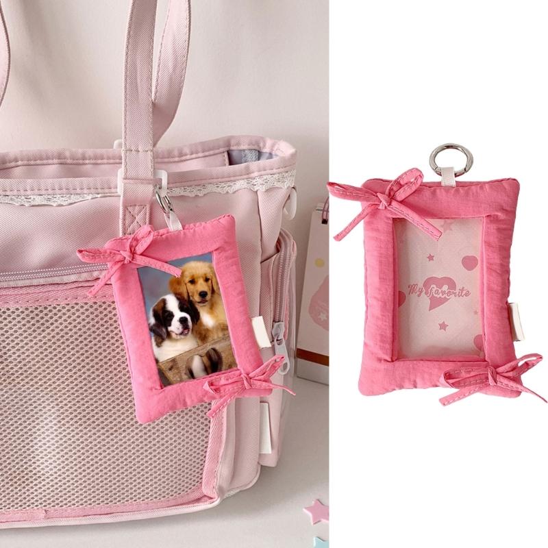 Photocard Holder Korean Popular Photo Card Holder with Keychain ID Cards Holder Pendant Keychain Student Card Sleeves