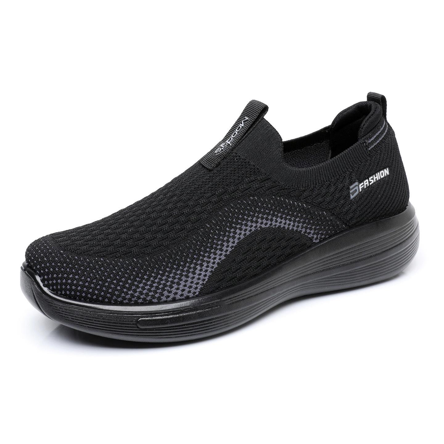 

Casual Breathable Soft-sole Sneakers Anti-slip Men s Shoes 39 чёрный