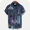 Men's Summer Beer Pattern Beach Hawaiian Shirt Fashion