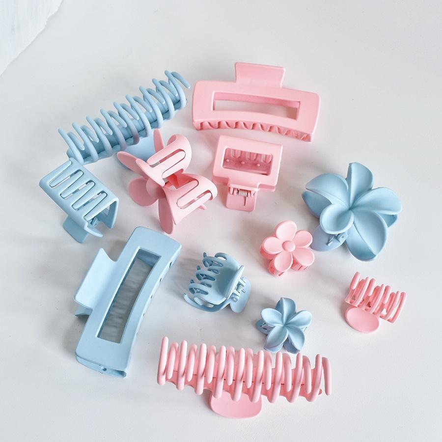 

12PCS/SET Ladies Matte various non-slip large medium small hair claw to meet the needs of various hair gifts Size fits all