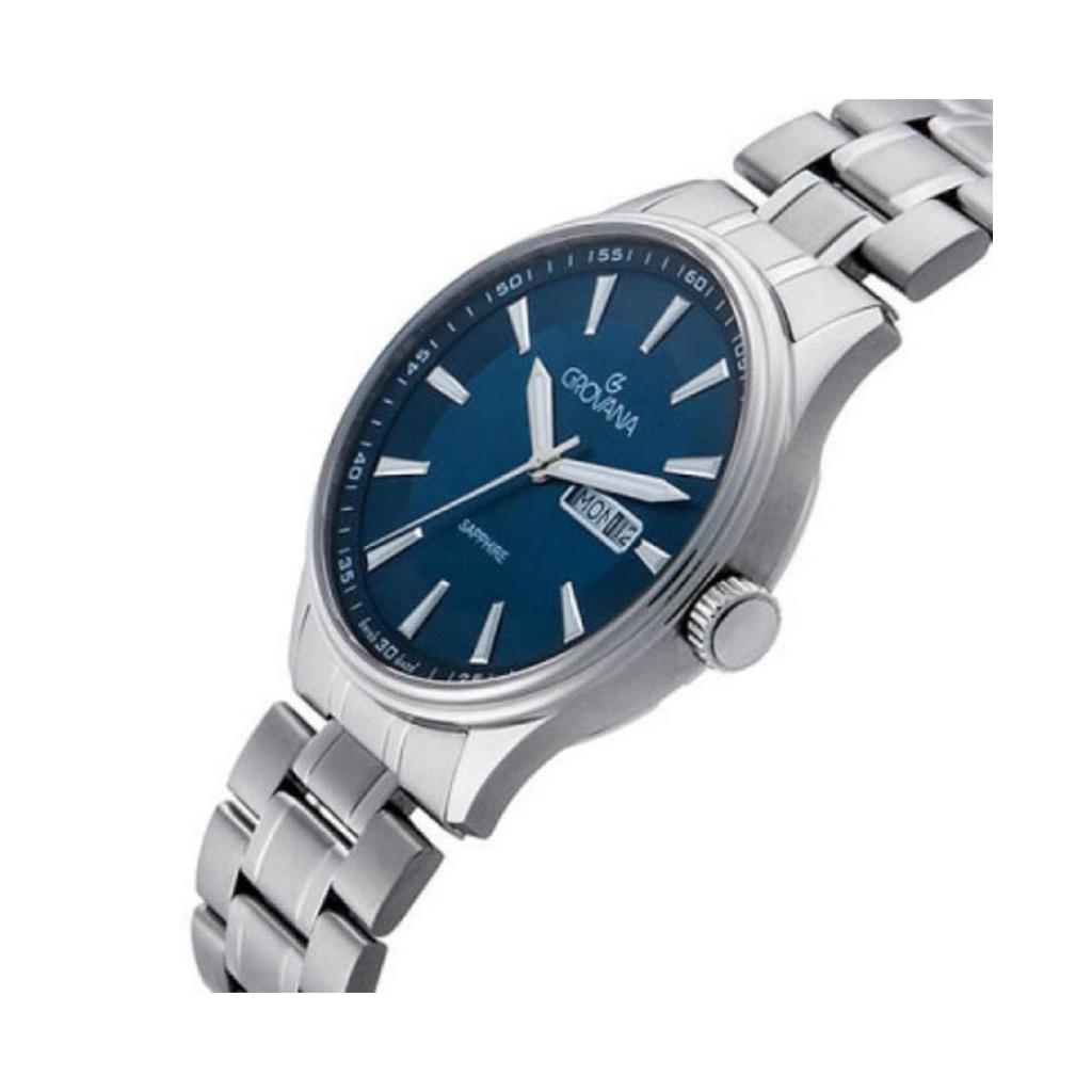 Grovana St. Andrews Edelstahl Blaue Zifferblatt Quarz 1194.1135 Herrenuhr