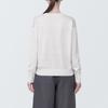 MUJI Women's UV-Cut Hemp Blend V-Neck Sweater, Light Gray, Size M (BA1OHA4S)