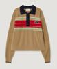 MELLY&ROSE Fluffy Stripe Polo Knit (310255)_Beige