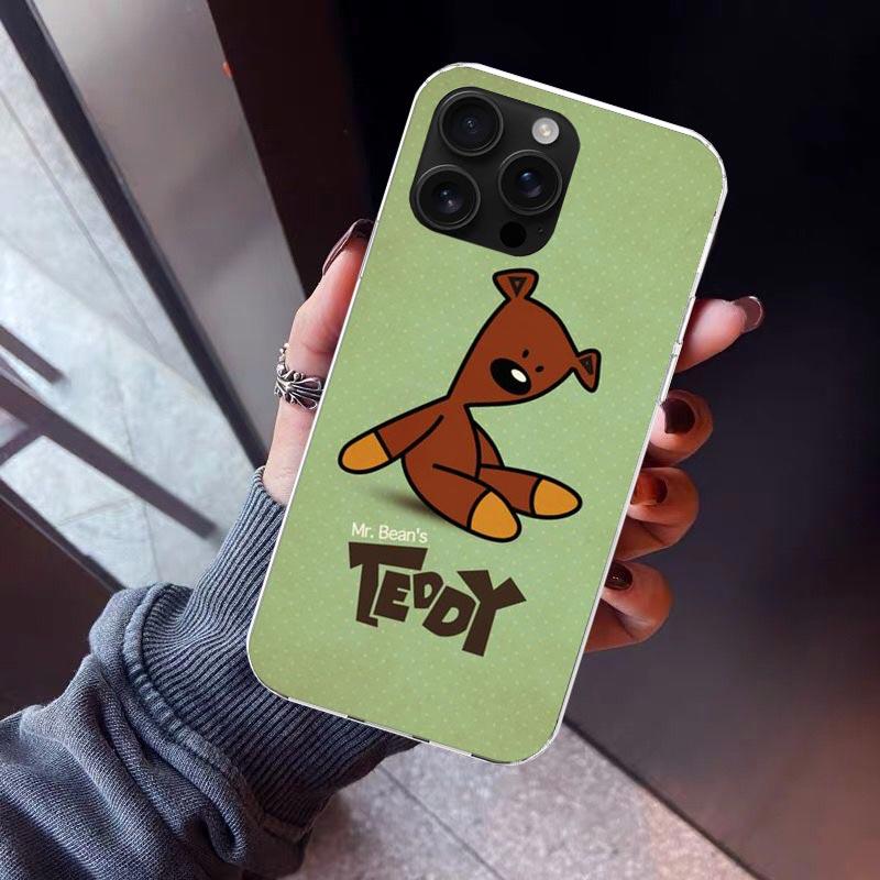 Kreslený kryt na telefon Mr. Bean pro iPhone 17 Air 16 15 Pro Max 14 Plus 13 Mini 12 11 Kryt 7 8 SE Silikonový obal Potisk Fundas 17 Air