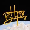 Acrylic Happy Birthday Cake Topper Dessert Flag Decoration Party Baking Supplies