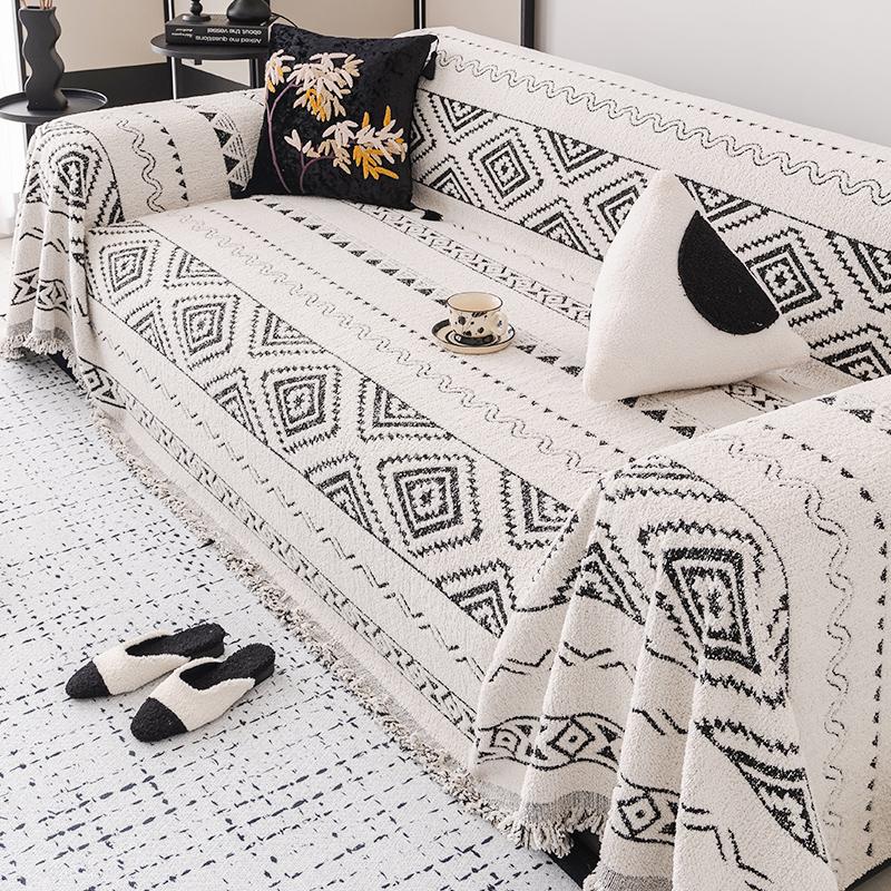 Plush Sofa Cover Towel High-Grade Sofa Cushion All-Inclusive Universal Cover Cover Blanket Three and One Concubine