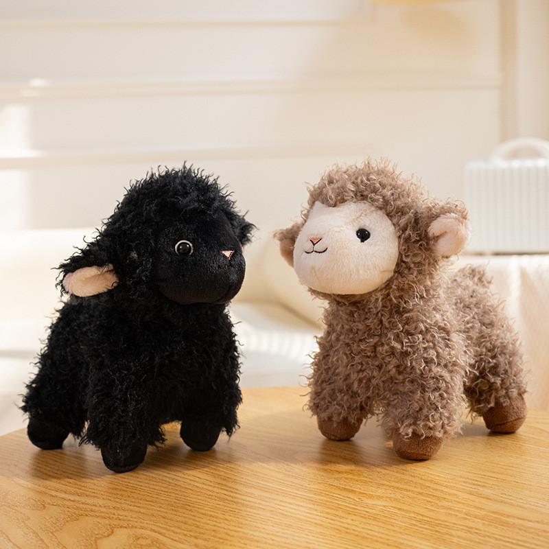 Cute Curly Wool Sheep Plush Toy With Pp Cotton Filling For Children And Gift Giving