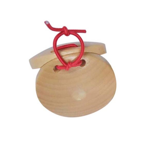 1Pc Wooden Finger Castanet Percussion Instrument Musical Educational Kids Toy