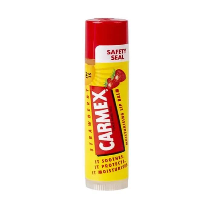 Carmex Erdbeere feuchtigkeitsspendender Lippenbalsam Spf15