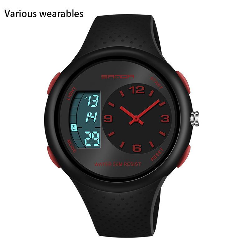 Men's Waterproof Student Watch Fashion Multi-functional Glow-in-the-dark Outdoor Sports Personality Electronic Watch