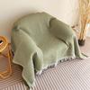 Minimalist Single Sofa Throw Blanket American Farmhouse Style Solid Color Dustproof Full Coverage Sofa Cover