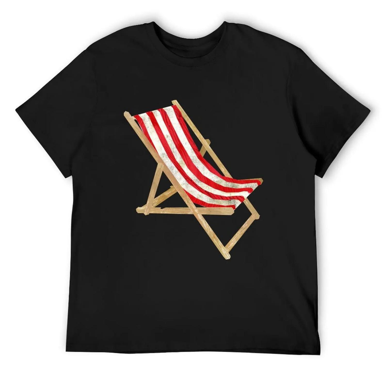 

Deckchair T-Shirt luxury t-shirt cotton graphic tees baggy shirts men tshirt XXXXXL чорний