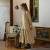 Peulaudeumali Pm_Crochet Bell Sleeve Dress_Beige