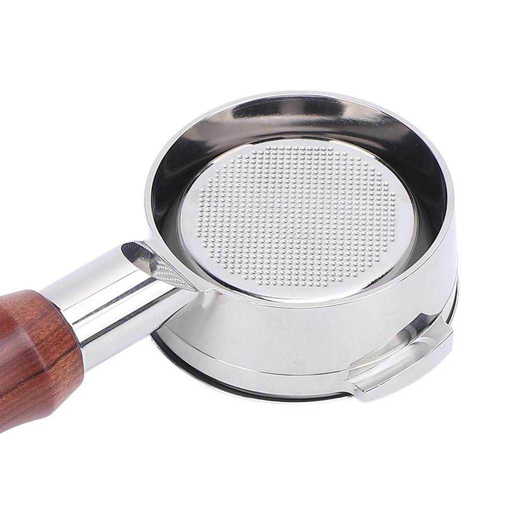 58mm Coffee Bottomless Portafilter Stainless Steel Wooden Handle Portable Coffee Portafilter for Coffee Machine