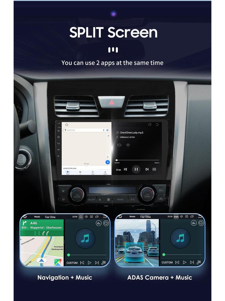 Nissan Teana 13-18 Android Large Screen Navigation with Bluetooth & Wireless CarPlay