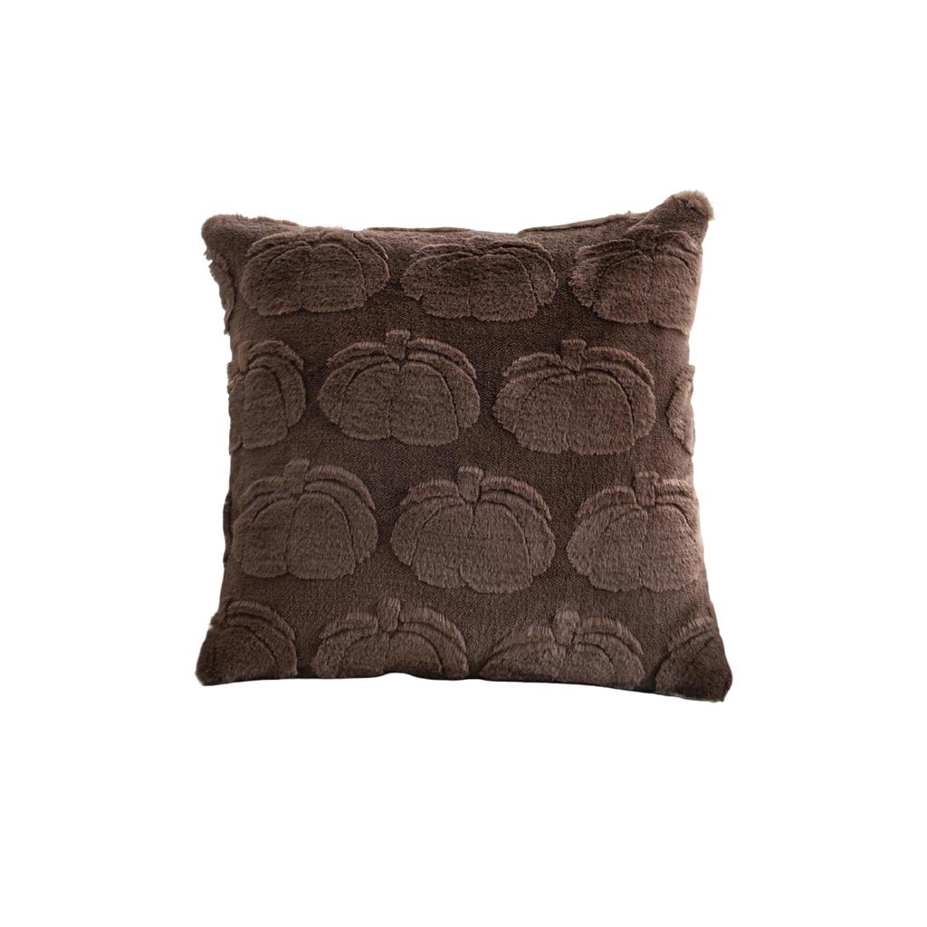 New Pumpkin Pillow HalloweenRabbitFur Plush PillowcaseAutumn Sofa Cushion Cushion