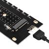 Silverstone Beleuchtete M.2 NVMe SSD Erweiterungs-PCIe x4-Adapterkarte mit adressierbarer RGB-Unterstützung (SST-ECM24-ARGB)