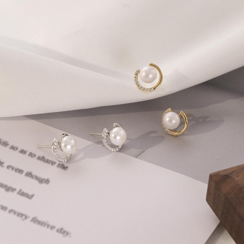 

Высококачественные силиконовые жемчужные клипсы для непроколотых ушей - 2021 French S925 Silver Edition ES1850 золотой