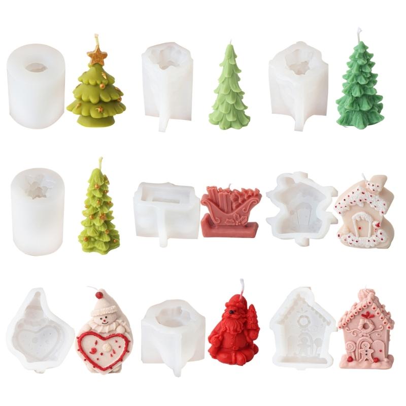 Elegant Silicone Soap Molds Christmas Theme Candle Crafting Moulds Silicone Texture Craft Tool Hand-Making Supplies
